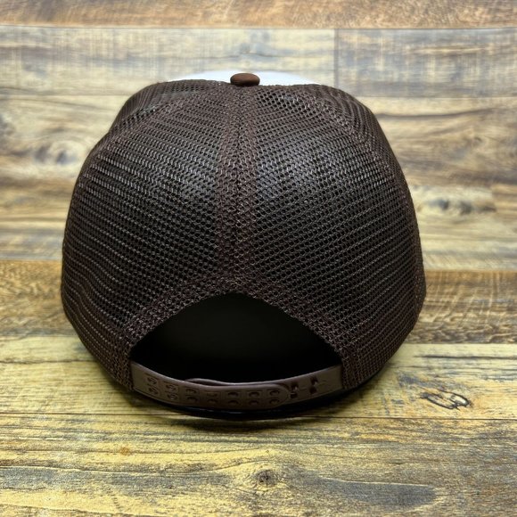 Tim Hortons Donuts Mens Trucker Hat Brown Snapback Canadian Restaurant Retro Cap - Picture 5 of 8